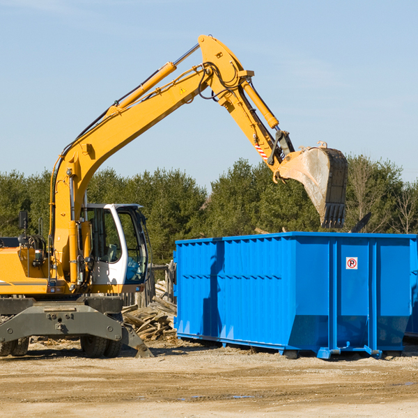 are there any restrictions on where a residential dumpster can be placed in Silver Grove